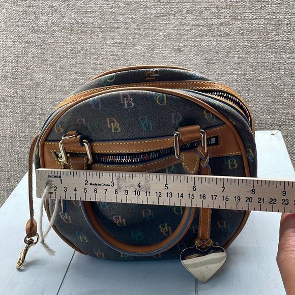 Dooney Bag Circle Moon Small Top Handle Satchel Crossbody Vintage Y2K - Picture 6 of 17